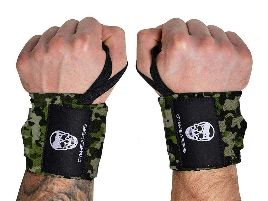 Gymreapers Weightlifting Wrist Wraps (IPF Approved) 18" Professional Quality Wrist Support with Heavy Duty Thumb Loop - Best Wrap for Powerlifting Competition, Strength Training, Bodybuilding
