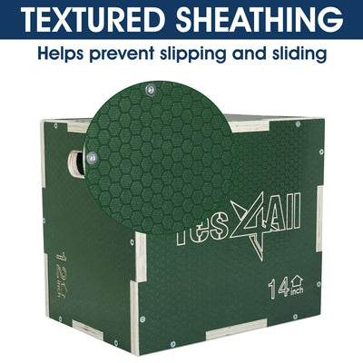 Yes4All 3 in 1 Non-Slip Wooden Plyo Box, Step Up Box for Workout, Plyometric Jump Box for Skipping, Jumping, Lunges, Squats, Dips