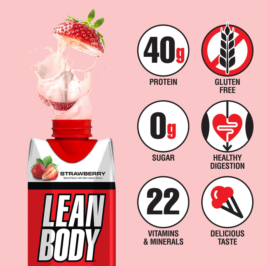 Labrada Lean Body Ready-to-Drink Cookies and Cream Protein Shake, 40g Protein, Whey Blend , 0 Sugar, Gluten No, 22 Vitamins & Minerals, (Recyclable Carton & Lid - Pack of 12) LABRADA , 17 Fl Oz (Pack of 12)