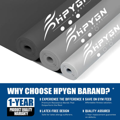 Resistance Bands, Exercise Bands, Physical Therapy Bands for Strength Training, Yoga, Pilates, Stretch Elastic Band with Different Strengths, Workout Bands for Home Gym