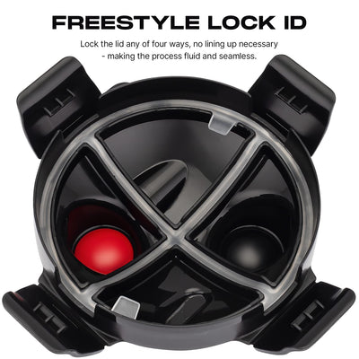 Hydra Cup DualShaker Pro 32 oz Shaker Bottle for Protein Shakes, Shaker Cup w/Handle & Ball Blender Whisks, Dual Mixing Shaker Bottle with Storage, 2 in 1, for Travel To Go, BPA Free (White)