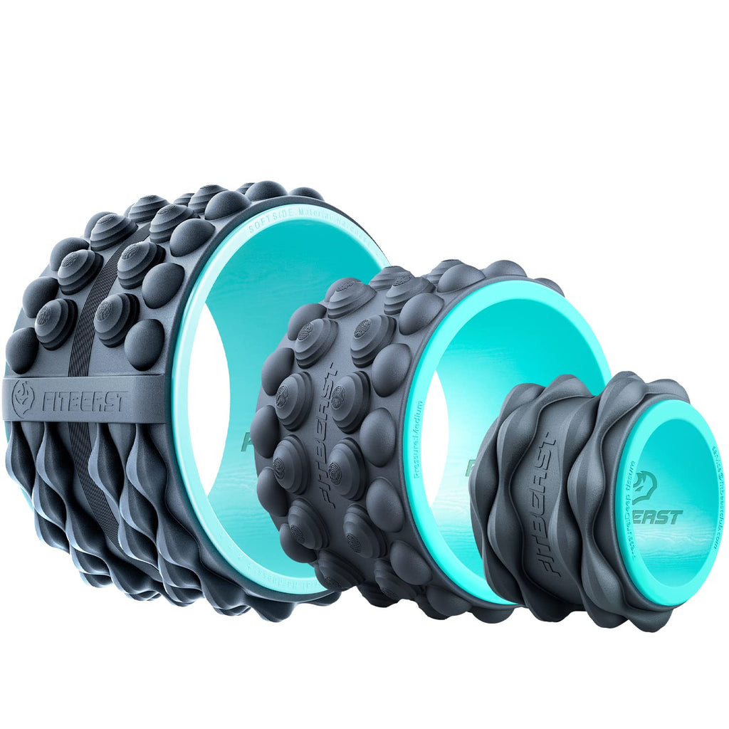 FitBeast Back Roller, Back Wheel Foam Roller - Targeted Muscle Roller for Deep Tissue Massage, Back Stretcher