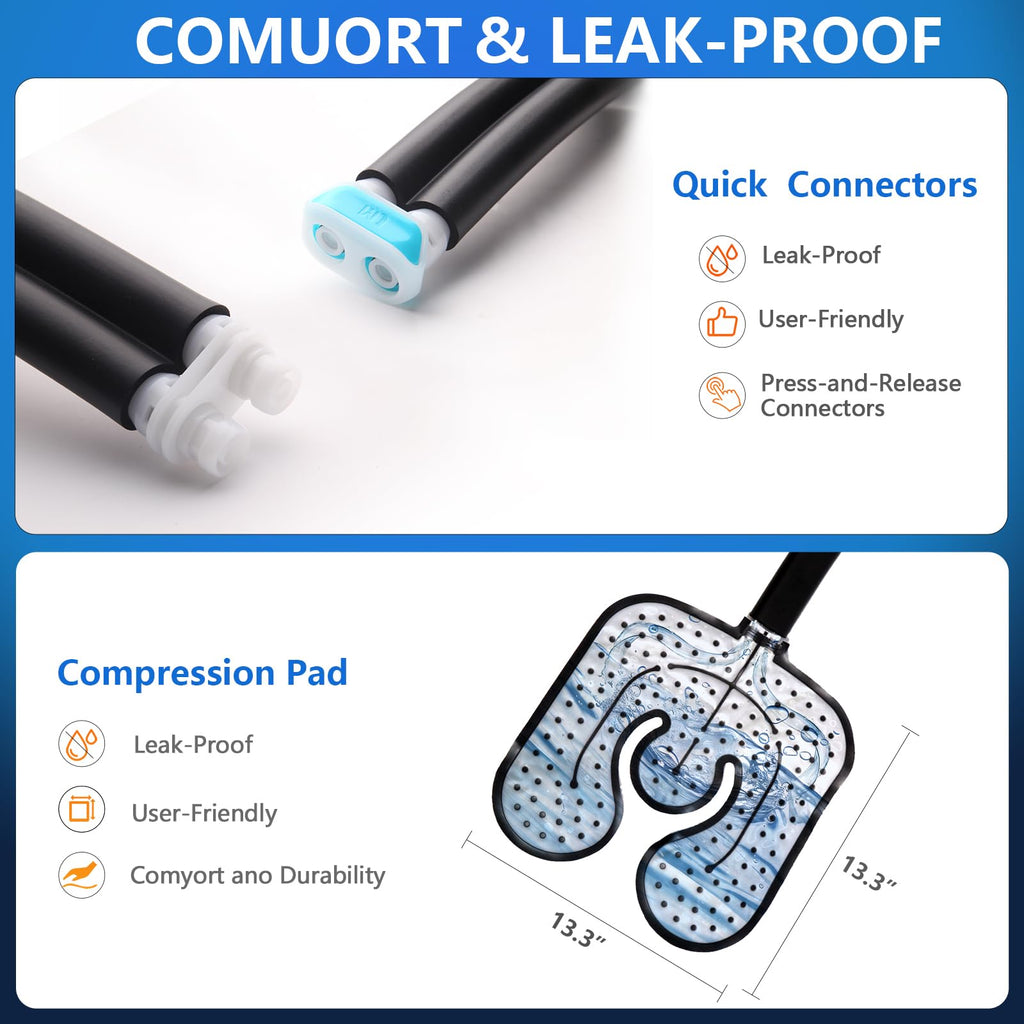 Cold Therapy Machine with Programmable Timer, Portable Ice Machine for Knee After Surgery, Knee Replacement Recovery System for Pain Relief with Compression Pad