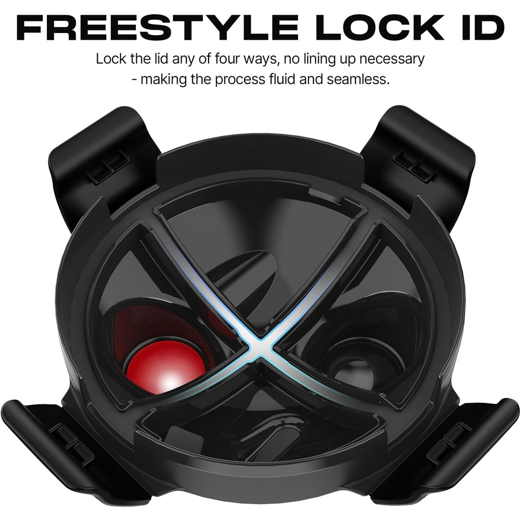 Hydra Cup DualShaker Pro 32 oz Shaker Bottle for Protein Shakes, Shaker Cup w/Handle & Ball Blender Whisks, Dual Mixing Shaker Bottle with Storage, 2 in 1, for Travel To Go, BPA Free (White)