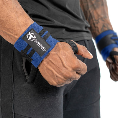 Wrist Wraps for Weightlifting (USPA & IPL Approved) - 18” Premium Quality Wrist Straps for Weightlifting - Weight Lifting Wrist Wraps with Thumb Loop - Best Gym Wrist Wraps for Lifting Weights, Curls & Dips - Lifting Wrist Wraps for Bench, Powerlifting &