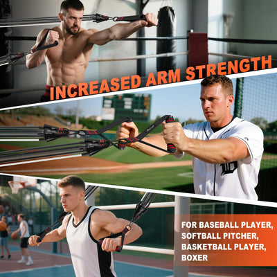 HPYGN Resistance Bands, Exercise Bands with Handles, Fitness Bands, Workout Bands with Door Anchor and Ankle Straps, for Heavy Resistance Training, Physical Therapy, Shape Body, Yoga, Home Workout Set