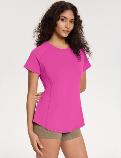 Loovoo Workout Tops for Women Loose Fit Breathable Activewear Cool Quick Dry Gym Athletic Tee Top