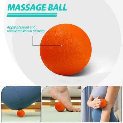 Foam Roller High Density Foam Roller Set for Deep Tissue Muscle Massage, 18" Trigger Point Fitness Exercise Massage Roller, Self-Myofascial Release for Whole Body (Black-18(2 in 1))