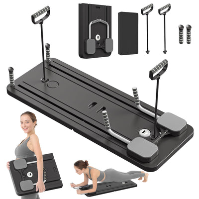JANUA Pilates Board - Pilates Reformer Set, Multi-Purpose Foldable Pilates Reformer Board for Home, 5 in 1 Pilates Sliding Board