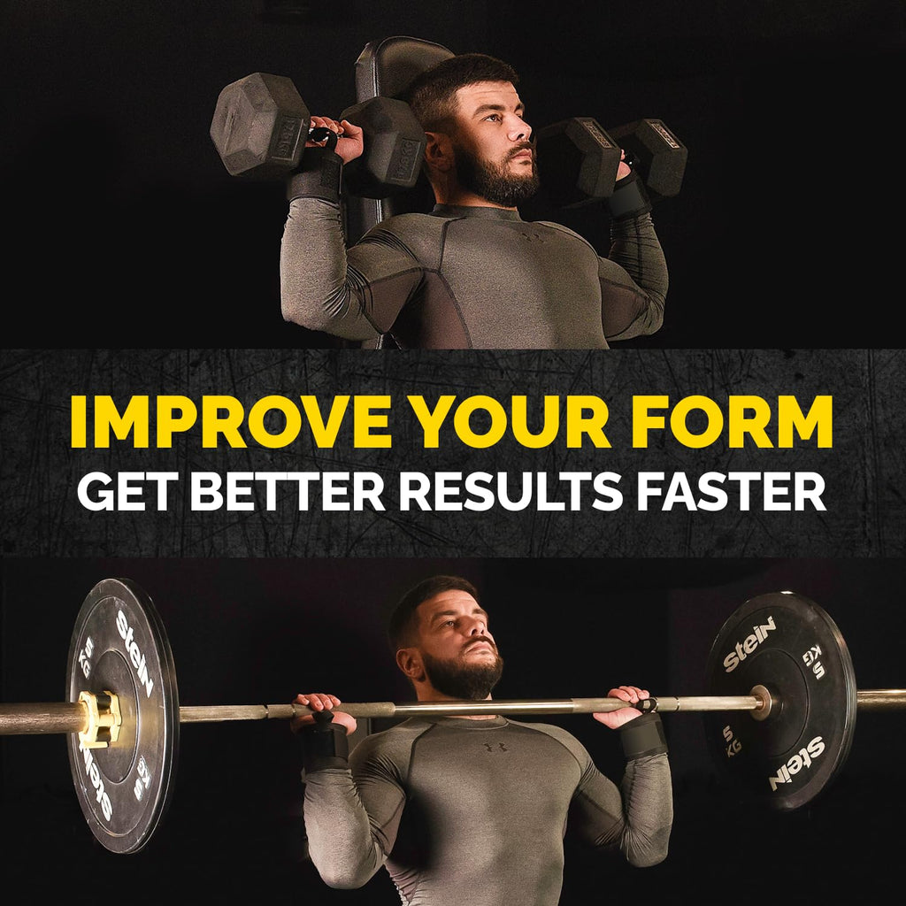 Heavy Duty Wrist Wraps & Lifting Straps – Weightlifting Wrist Wraps for Men with Silicone Grip & Padding – Gym Wrist Straps for Weightlifting