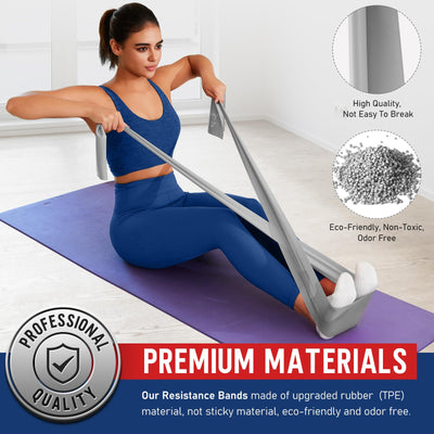WALITO Resistance Bands for Working Out, Exercise Bands for Women and Men, Workout Bands for Physical Therapy, Stretch, Recovery, Pilates, Rehab, Strength Training and Home Gym