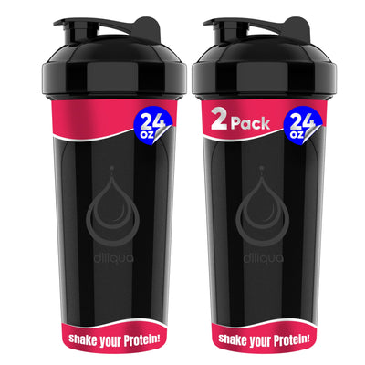 2 PACK, 28 oz & 20 oz Shaker Bottles with Powerful Wire Whisks for Protein Mixes | Leakproof Blender Shaker Bottle Pack | BPA-Free & Dishwasher Safe | Shaker Bottle | Shaker Cups for shakes