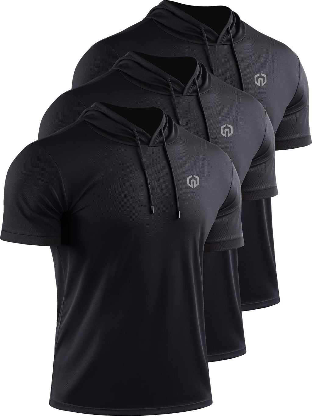 NELEUS Men's Dry Fit Performance Athletic Shirt with Hoods