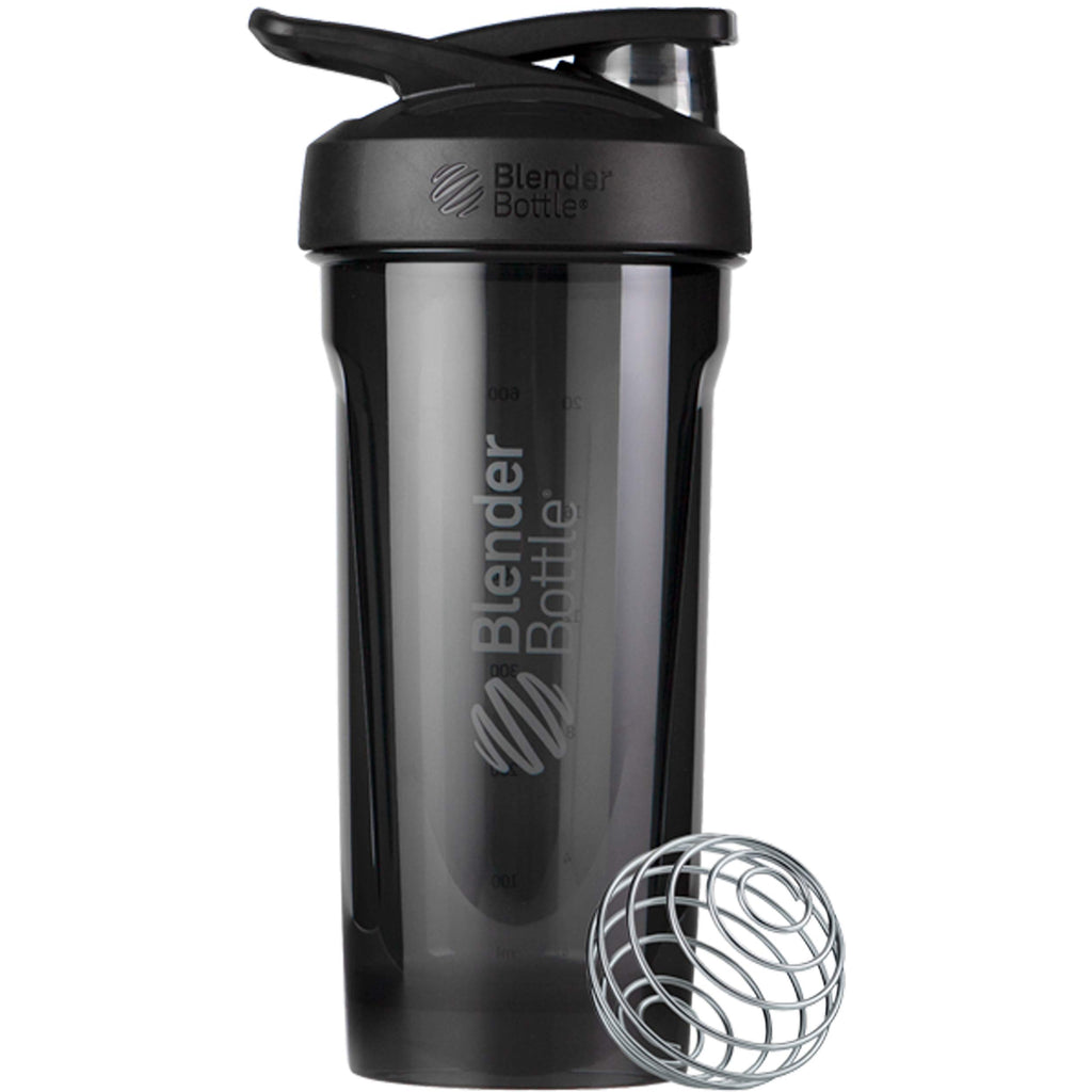 BlenderBottle Strada Tritan Shaker Bottle with Locking Lid, 28-Ounce, White
