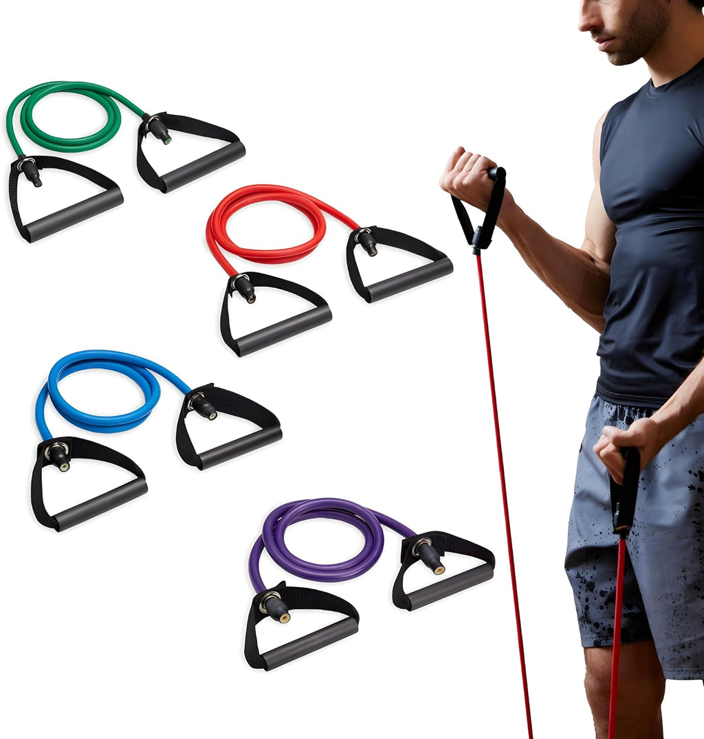 SPRI Xertube Resistance Bands with Handles – All Exercise Cords Sold Separately with Home Gym Workout Fitness Door Anchor Attachment Option