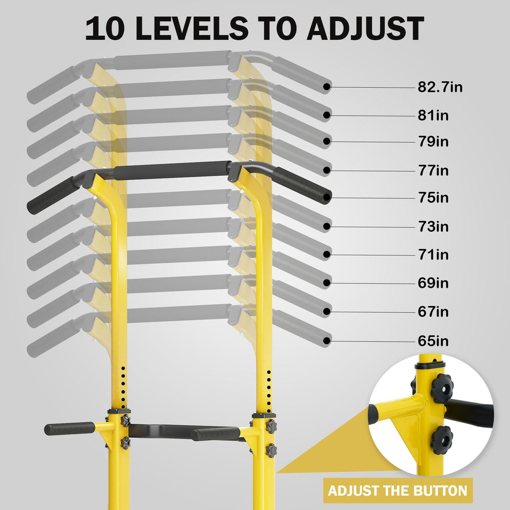 SogesPower Power Tower Dip Station Pull Up Bar for Home Gym Adjustable Height Strength Training Workout Equipment,Pull Up Bar Station