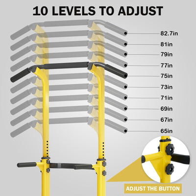 SogesPower Power Tower Dip Station Pull Up Bar for Home Gym Adjustable Height Strength Training Workout Equipment,Pull Up Bar Station