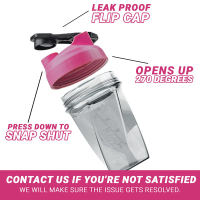 HELIMIX 2.0 Vortex Blender Shaker Bottle Holds upto 28oz | No Blending Ball or Whisk | USA Made | Portable Pre Workout Whey Protein Drink Shaker Cup | Mixes Cocktails Smoothies Shakes | Top Rack Safe
