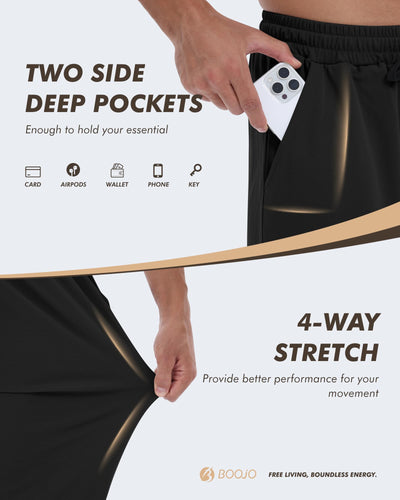 3 Pack Mens Sweatpants with Pockets - Mesh Open Bottom Athletic Joggers for Men Loose Fit Gym Workout Running Casual Pants