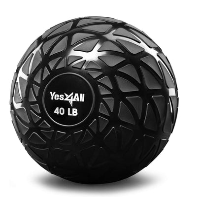 Yes4All Slam Balls, 10-40lb Weighted Ball Weight, Durable PVC Sand Filled Workout Dynamic Slam Ball for Core Strengthen