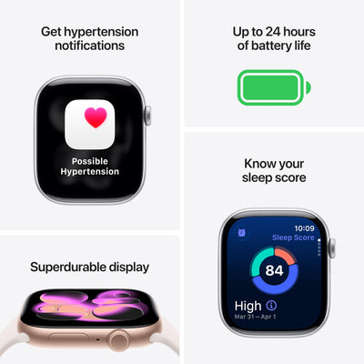 Apple Watch Series 11 [GPS + Cellular 46mm] Smartwatch with Natural Titanium Case with Stone Gray Sport Band - M/L. Sleep Score, Fitness Tracker, Health Monitoring, Always-On Display, Water Resistant