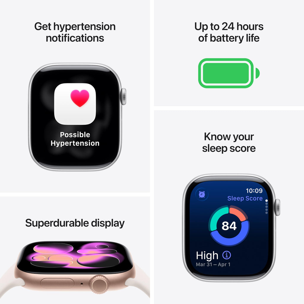 Apple Watch Series 11 [GPS + Cellular 46mm] Smartwatch with Natural Titanium Case with Stone Gray Sport Band - M/L. Sleep Score, Fitness Tracker, Health Monitoring, Always-On Display, Water Resistant