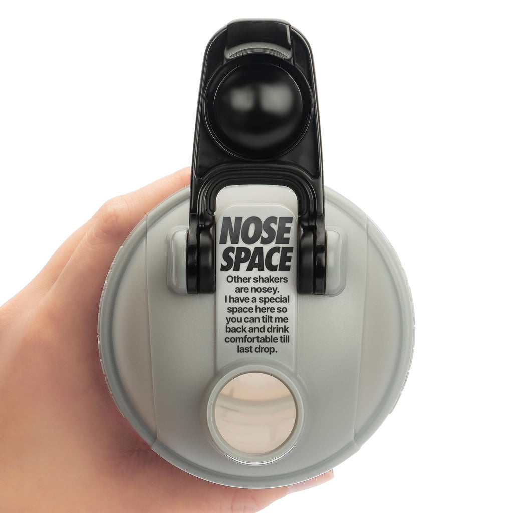 Hydra Cup ProFlow [2 Pack] 28 oz Shaker Bottles for Protein Shakes, Shaker Cups with Ball Blender Whisk, Shaker Bottle with Handle, Travel To Go, BPA Free (Black & Grey, 28oz)