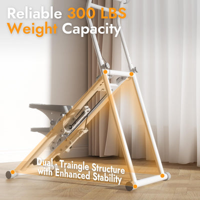 MACYO Stair Stepper for Home Workout - Full-Size Foot Pedals with Tablet Holder, Foldable Stepping Climbers, Easy Assembly, Compact Design for Cardio & Leg Training