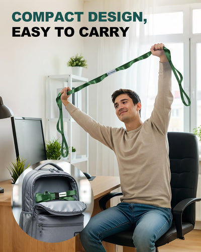 Trideer Stretching Strap Yoga Strap Physical Therapy for Home Workout, Exercise, Pilates and Gymnastics, 10 Loops Non-Elastic Stretch Bands with Aesthetic Packaging for Women & Men