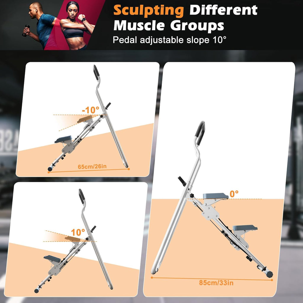 Vertical Climber Stair Stepper for Home Gym Folding Stair Climber Stepping Exercise Machine with Handlebar 3-Level Adjustable Height Non-Slip Pedals LCD Display Full Body Cardio Workout Equipment