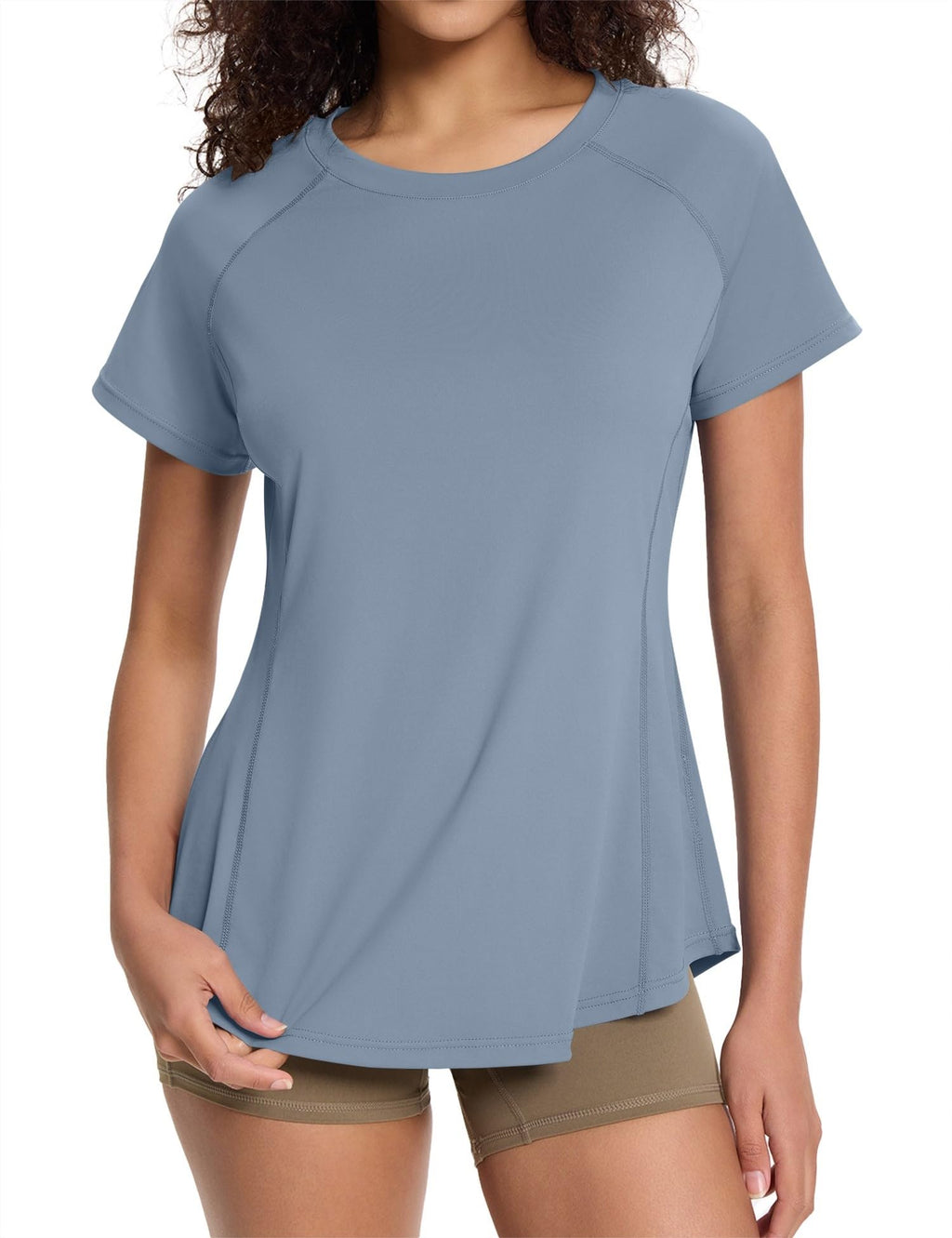 Loovoo Workout Tops for Women Loose Fit Breathable Activewear Cool Quick Dry Gym Athletic Tee Top