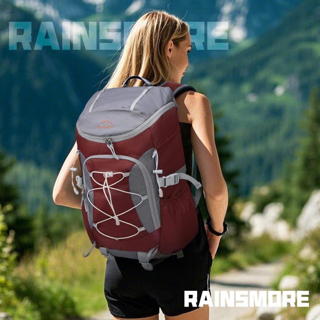 RAINSMORE Foldable Hiking Backpack for Women Men Packable Camping Backpack 40L Waterproof Hiking Daypack Bag Lightweight Collapsible Daypack for Travel Trekking Mountaineering Large Capacity Black