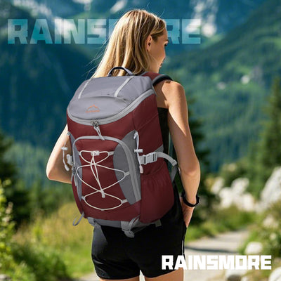 RAINSMORE Foldable Hiking Backpack for Women Men Packable Camping Backpack 40L Waterproof Hiking Daypack Bag Lightweight Collapsible Daypack for Travel Trekking Mountaineering Large Capacity Black