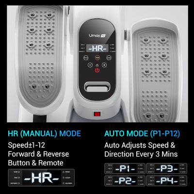 Under Desk Elliptical Machine, Electric Leg Exerciser for Seniors, Quiet & Portable Electric Seated Eclipse Exercise Training Machine with Remote, 12 Speeds & Mute Function, Manual & Auto Mode