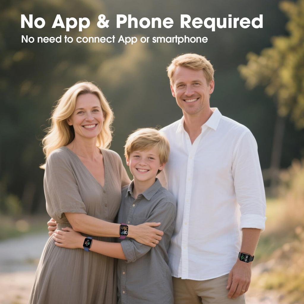 EURANS Smart Watch No App/Phone Required, Long Battery Life Fitness Tracker Watch,HD Screen, Waterproof Activity Tracker with Step Counter for Walking, Pedometer, Calories Tracker for Men Women