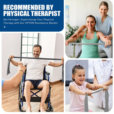 Resistance Bands, Exercise Bands, Physical Therapy Bands for Strength Training, Yoga, Pilates, Stretch Elastic Band with Different Strengths, Workout Bands for Home Gym