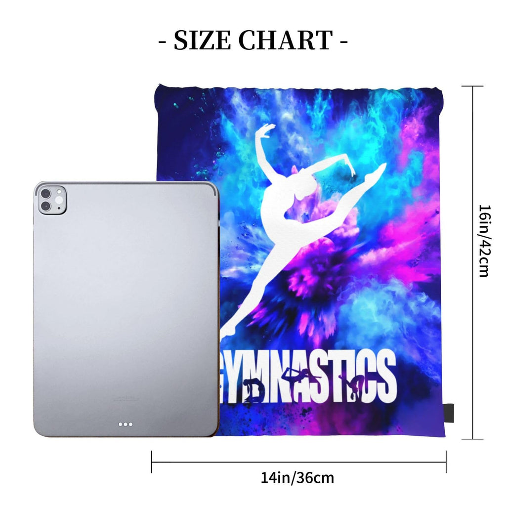 Gymnastics Drawstring Backpack Light Gym String Bag Pink Water Resistant Sackpack Sport Yoga Daypack For Womens Mens