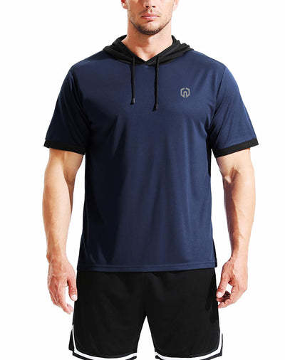 NELEUS Men's Dry Fit Performance Athletic Shirt with Hoods