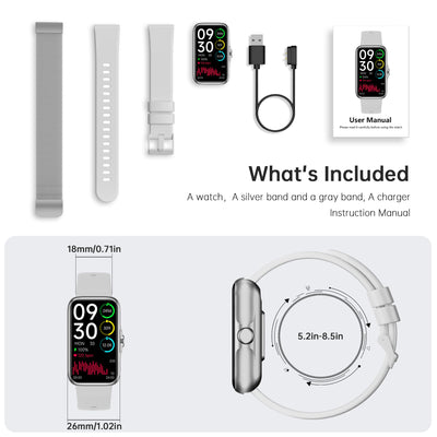 Fitness Tracker with 24/7 Continuous Heart Rate, Blood Oxygen Monitor, Smart Watch with Sleep Monitor, IP68 Waterproof Activity Tracker Step Counter for Women Men (Black)