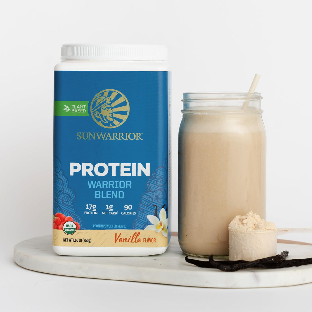 Organic Plant Based Protein Powder | Vegan Organic Protein Powder Vanilla Flavored with BCAA Amino Acids & Hemp Seed Pea Blend | Non-GMO Soy Dairy Filler & Gluten Free (Vanilla, 32 Servings)