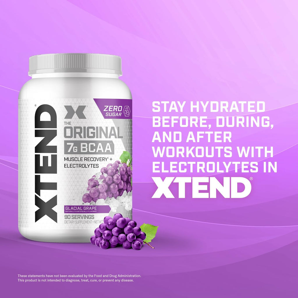 Xtend Original BCAA Powder 7g BCAA and 2.5g L-Glutamine, Sugar Free Post Workout Muscle Recovery Drink with Amino Acids for Men & Women, 30 Servings