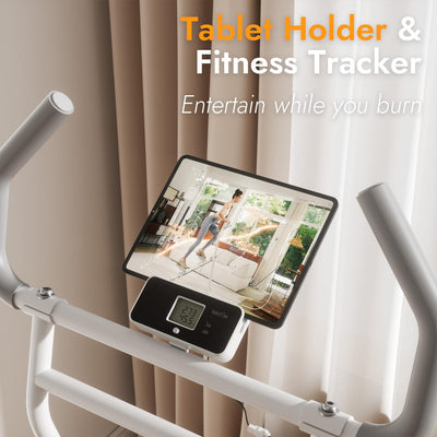 MACYO Stair Stepper for Home Workout - Full-Size Foot Pedals with Tablet Holder, Foldable Stepping Climbers, Easy Assembly, Compact Design for Cardio & Leg Training