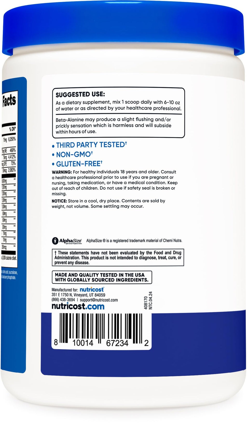 Nutricost Stim-Free Pre-Workout, 30 Servings (Pink Lemonade) - Caffeine Free, Stimulant Free, Non-GMO, Gluten Free