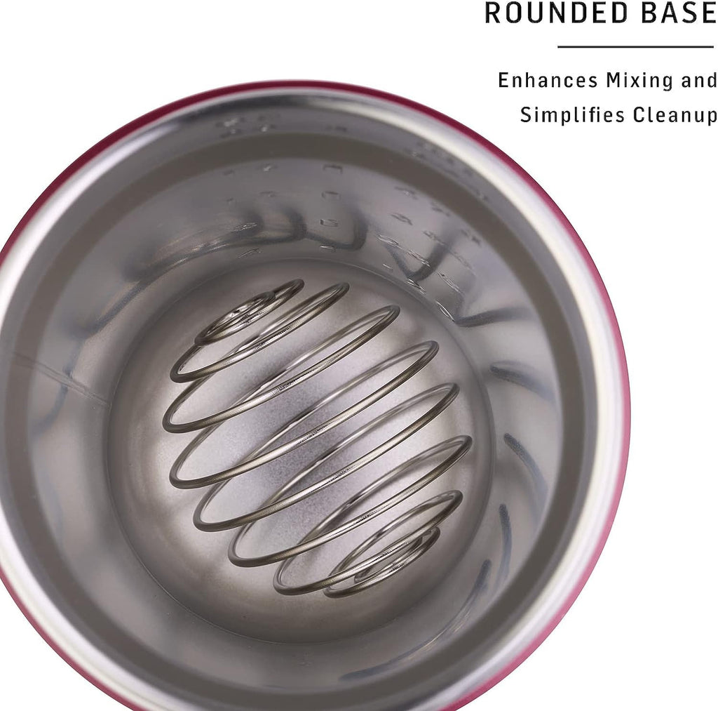 BlenderBottle Superman Strada Shaker Cup Insulated Stainless Steel Water Bottle with Wire Whisk, 24-Ounce, Man of Steel - Blue