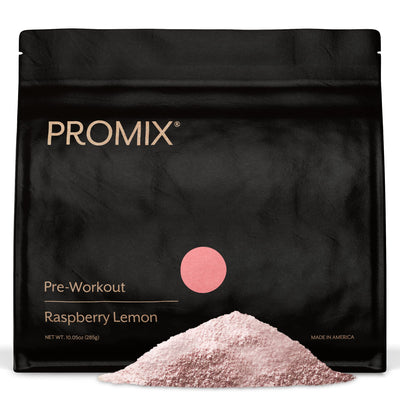 Promix Pre-Workout Powder, Strawberry Lemon – Boosts Focus, Energy & Endurance – With Caffeine, B12, Beta-Alanine & L-Tyrosine – Gluten & Dairy-Free, 10.05 oz