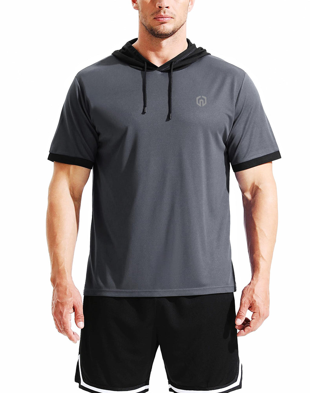 NELEUS Men's Dry Fit Performance Athletic Shirt with Hoods