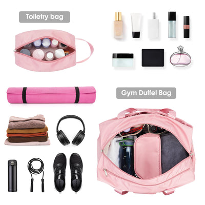 Ceneda 20" Gym Bag for Women with Wet Pocket & Shoe Compartment, Lightweight Duffel Waterproof Carry On Duffle for Travel, Yoga, Overnight (Green)