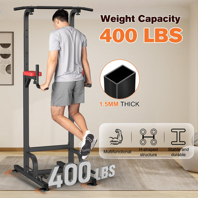 RELIFE REBUILD YOUR LIFE Power Tower Pull Up Bar Station Workout Dip Station for Home Gym Strength Training Fitness Equipment