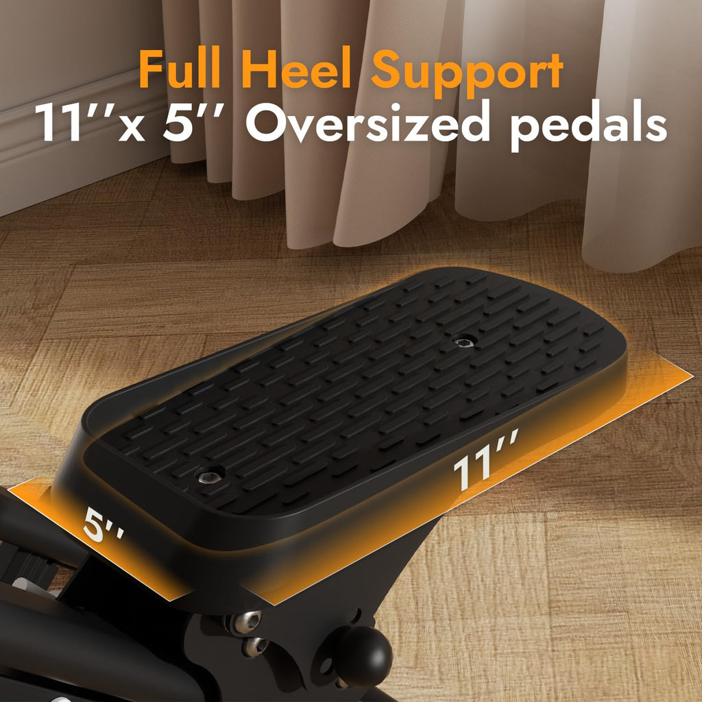 MACYO Stair Stepper for Home Workout - Full-Size Foot Pedals with Tablet Holder, Foldable Stepping Climbers, Easy Assembly, Compact Design for Cardio & Leg Training