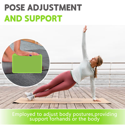 9"x6"x3" Yoga Blocks, Soft Non-Slip Surface Premium Foam Blocks, Supportive, Lightweight, Odor Resistant, Yoga Accessories for Pilates Meditation General Fitness Stretching Toning